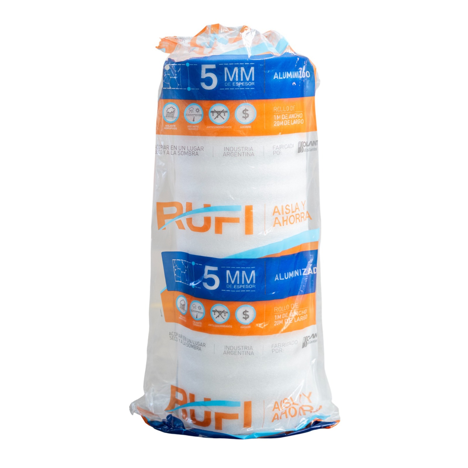 Aislante Espuma Isolant Rufi 5mm Aluminizada X 20m